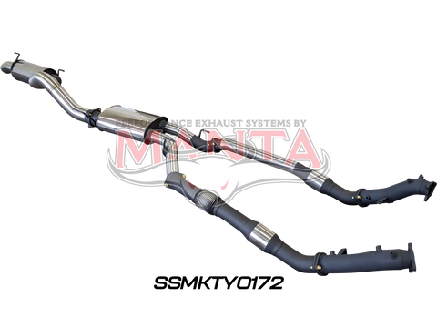 Toyota Landcruiser VDJ200 DPF 3in DUAL With Cat & Muffler 4in Tailpipe W/ Rear MUF