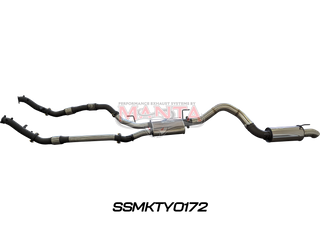 Toyota Landcruiser VDJ200 DPF 3in DUAL With Cat & Muffler 4in Tailpipe W/ Rear MUF