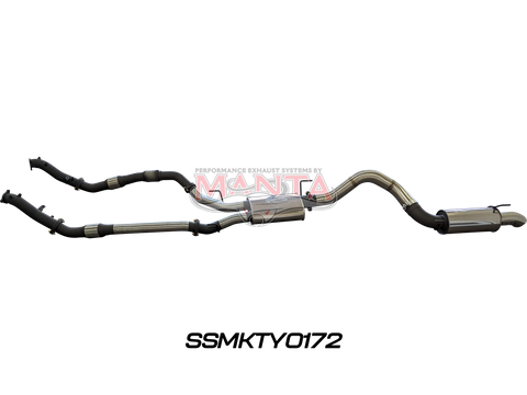 Toyota Landcruiser VDJ200 DPF 3in DUAL With Cat & Muffler 4in Tailpipe W/ Rear MUF