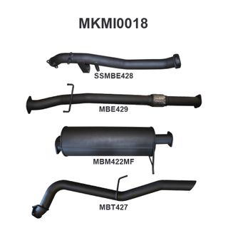 Mitsubishi TRITON MQ 3in TURBO BACK WO/Cat, Muffler