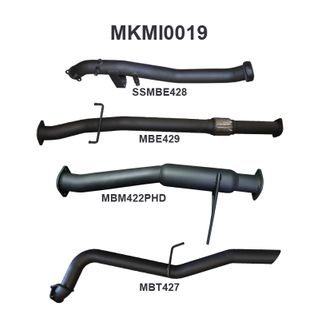 Mitsubishi TRITON MQ 3in TURBO BACK WO/Cat, Hotdog