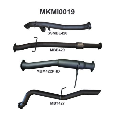 Mitsubishi TRITON MQ 3in TURBO BACK WO/Cat, Hotdog