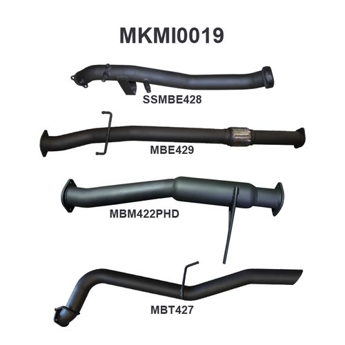 Mitsubishi TRITON MQ 3in TURBO BACK WO/Cat, Hotdog
