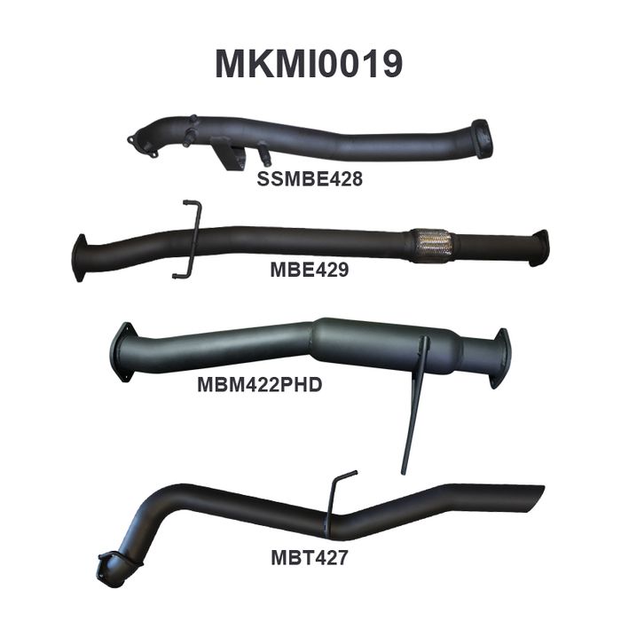 Mitsubishi TRITON MQ 3in TURBO BACK WO/Cat, Hotdog