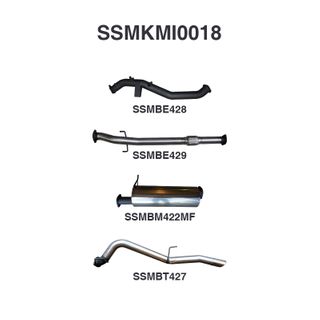 Mitsubishi TRITON MQ 3in TURBO BACK WO/Cat, Muffler