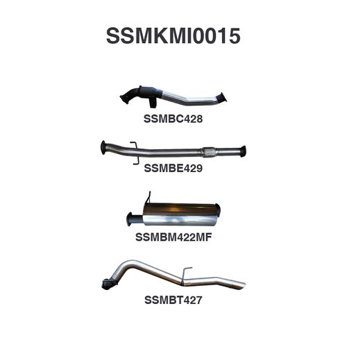 Mitsubishi TRITON MQ 3in TURBO BACK With Cat, Muffler