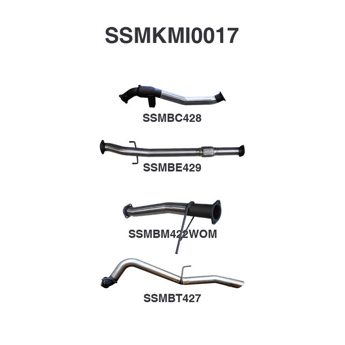Mitsubishi TRITON MQ 3in TURBO BACK With Cat, WOM