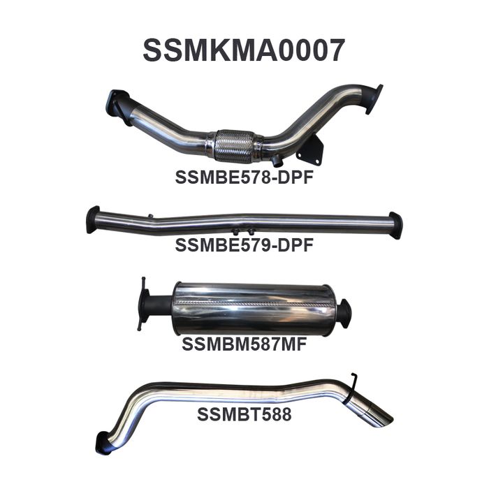 Mazda BT50  DPF 3.2L WITHOUT Cat, Muffler