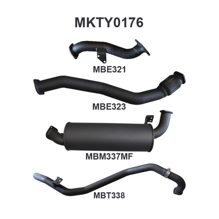 HZJ80 1HZ WAGON 3in FROM TURBO BACK Muffler With CT26 Turbo Fitted