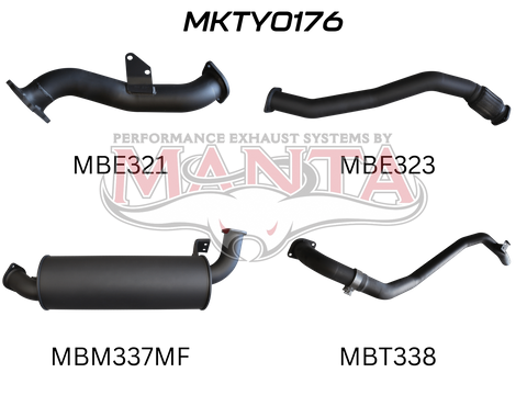 Toyota Landcruiser HZJ80 3IN TURBO BACK WITH MUFFLER TO SUIT CT26 TURBO KIT
