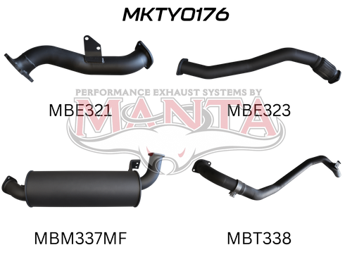 Toyota Landcruiser HZJ80 3IN TURBO BACK WITH MUFFLER TO SUIT CT26 TURBO KIT
