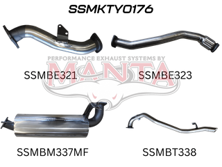 Toyota Landcruiser HZJ80 3IN TURBO BACK WITH MUFFLER TO SUIT CT26 TURBO KIT