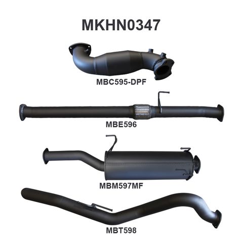 Holden Commodore HOLDEN COLORADO RG DPF 3IN TURBO BACK WITH CAT & MUFFLER