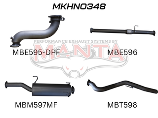 Holden Commodore HOLDEN COLORADO RG DPF 3IN TURBO BACK WITHOUT CAT & WITH MUFFLER
