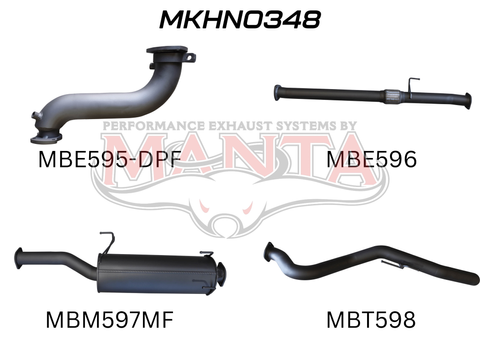 Holden Commodore HOLDEN COLORADO RG DPF 3IN TURBO BACK WITHOUT CAT & WITH MUFFLER