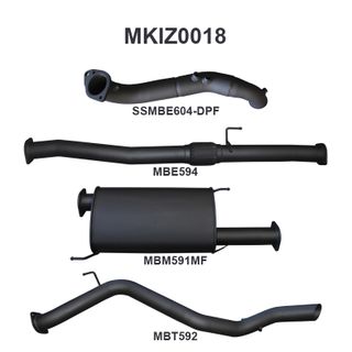 Isuzu MU-X Jan 2017 - 2020 3.0L DPF TURBO BACK WITHOUT CAT