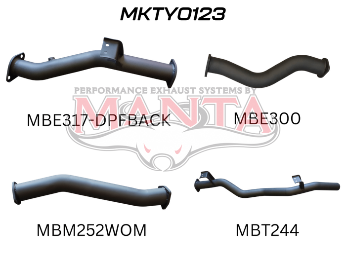 Toyota Landcruiser VDJ79 V8 Ute 3in DPF Back