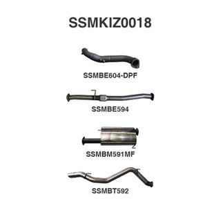 Isuzu MU-X Jan 2017-2025 3.0L DPF Turbo Back Without Cat With Muffler