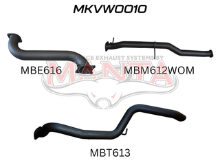 Volkswagen V6 Amarok 3in DPF BACK Extended Tailpipe