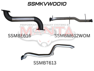 Volkswagen V6 Amarok 3in DPF BACK Extended Tailpipe