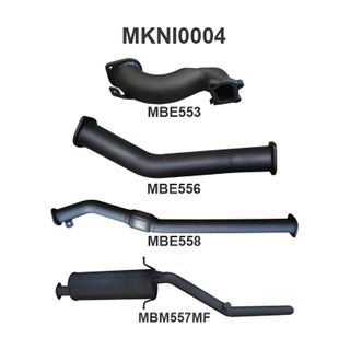 Nissan Navara D22 2.5L 3in Exhaust Without Cat, with Muffler