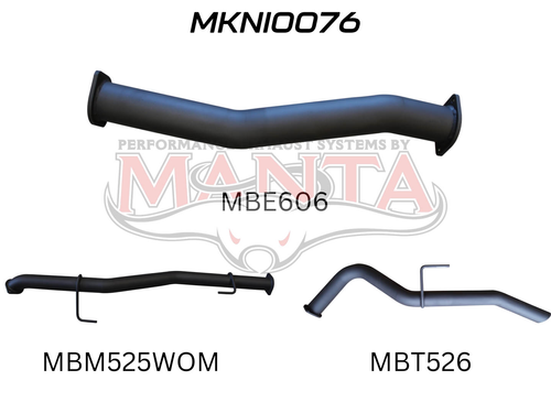 Nissan NP300 Navara 3in DPF Back Exhaust System