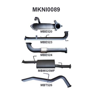 Nissan Navara D40 2.5L Auto 05 - 07 Cat & DPF Replacement With Rear Tailpipe