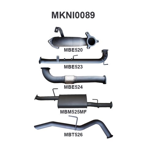 Nissan Navara D40 2.5L Auto 05 - 07 Cat & DPF Replacement With Rear Tailpipe