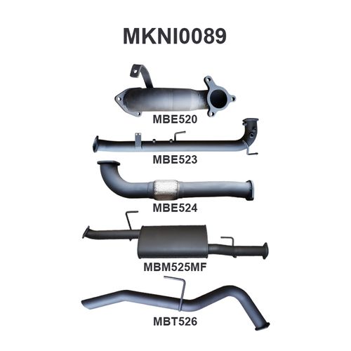 Nissan Navara D40 2.5L Auto 05 - 07 Cat & DPF Replacement With Rear Tailpipe