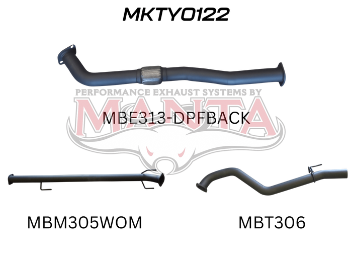 Toyota Hilux GUN126R 2.8L D4D 3in DPF Back