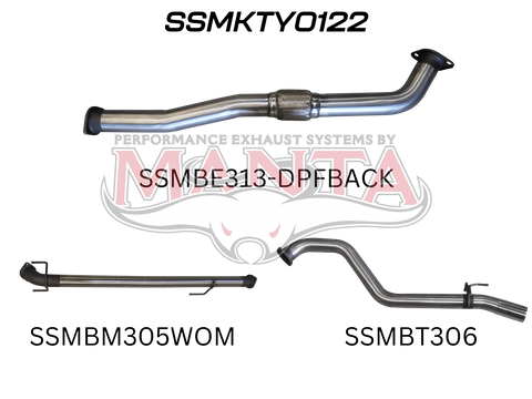 Toyota Hilux GUN126R 2.8L D4D 3in DPF Back