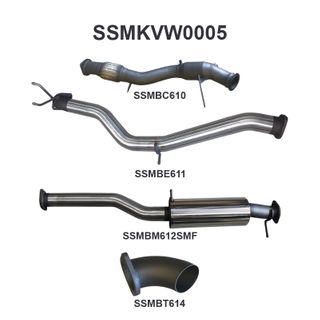 Volkswagen Amarok 2.0L 3in EARLY Model Standard Exit Sports Muffler
