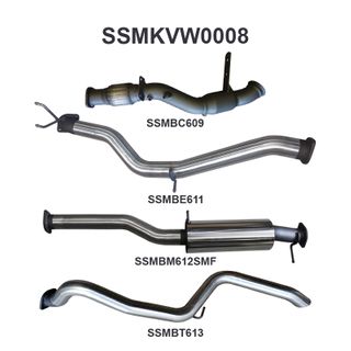 Volkswagen Amarok 2.0L 3in Later Model Tailpipe Exit Sports Muffler