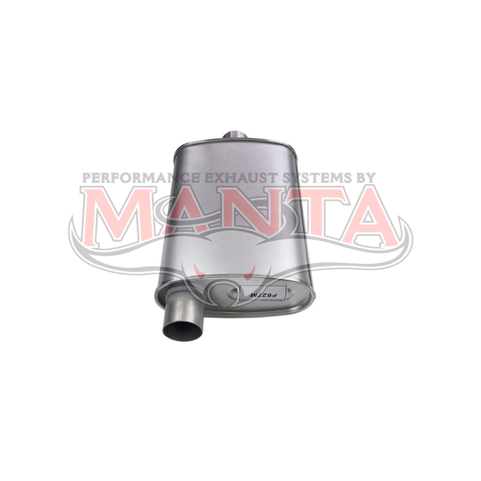 2 1/4in, 10in x 4in Oval Offset/Centre, 14in (350mm) Long, Megaflow Muffler - Medium - Aluminised