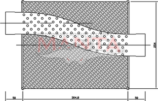 2 1/2in, 10in x 4in Oval Offset/Centre, 12in (300mm) Long, Megaflow Muffler - Medium - Aluminised