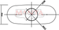 2 1/2in, 10in x 4in Oval Offset/Centre, 12in (300mm) Long, Megaflow Muffler - Medium - Aluminised