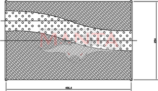 2 1/2in, 10in x 4in Oval Offset/Centre, 16in (400mm) Long, Megaflow Muffler - Medium - Aluminised