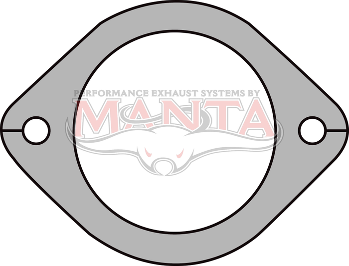 2 Bolt Commodore Flange 3in Bore, 105mm Bolt Centres 11mm Bolt Holes (use GMG093-3 gasket)