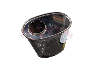 3in, 8in x 5in Oval Offset/Offset, 14in (350mm) Long, Megaflow Muffler - Medium - Stainless Steel