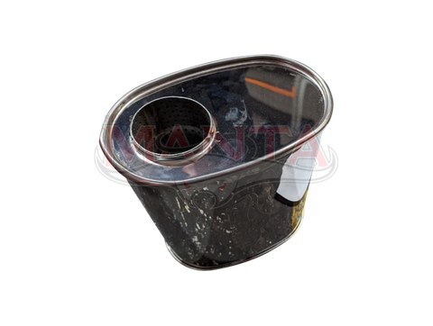 3in, 8in x 5in Oval Offset/Offset, 14in (350mm) Long, Megaflow Muffler - Medium - Stainless Steel