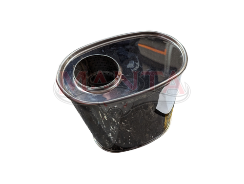 3in, 8in x 5in Oval Offset/Offset, 14in (350mm) Long, Megaflow Muffler - Medium - Stainless Steel