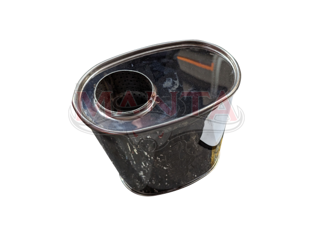 3in, 8in x 5in Oval Offset/Offset, 14in (350mm) Long, Megaflow Muffler - Medium - Stainless Steel