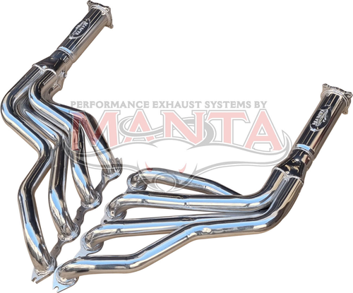 VE VF 1 3/4in Headers With 3in Outlet Ceramic Coated - Suit DPE cat backs