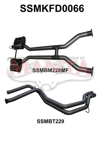 Ford Falcon AU V8 IRS SDN 2.5in Dual Catback Tailpipe