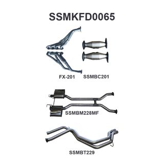 Ford Falcon AU V8 IRS SDN 2.5in Dual With Extractors Tailpipe