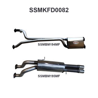 Ford Falcon AU V8 Ute 2.5in Dual Catback Muffler/Muffler