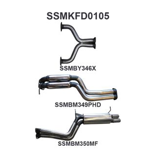 Ford BA BF V8 Sedan 2.5in Dual CatBack Hotdog/Muffler