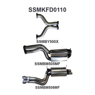 Ford BA BF V8 Sedan 3in Dual CatBack Muffler/Muffler