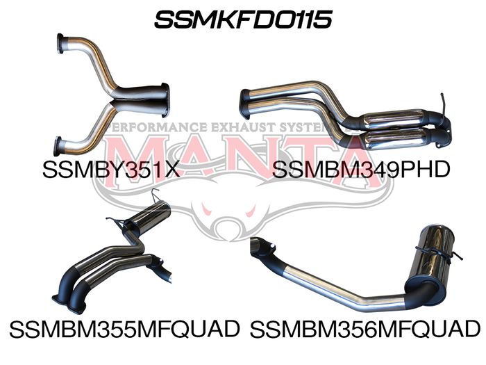 Ford BA BF V8 Sedan 2.5in L & R CatBack Hotdog/Muffler