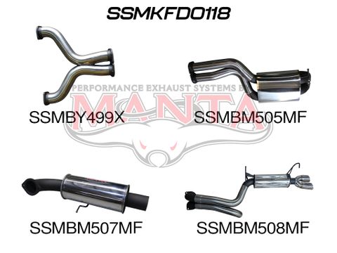 Ford BA BF V8 Sedan 3in L & R CatBack Muffler/Muffler